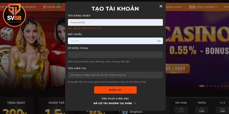 Tìm hiểu yêu cầu cơ bản để đăng nhập Sv88 
