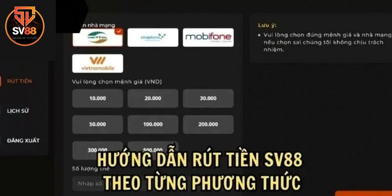 Rút Tiền Sv88 – Hướng Dẫn Cách Thao Tác Chuẩn Cho Newbie