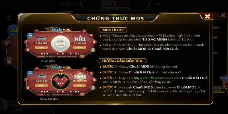 Sơ lược cách chơi cơ bản của game mini tài xỉu MD5